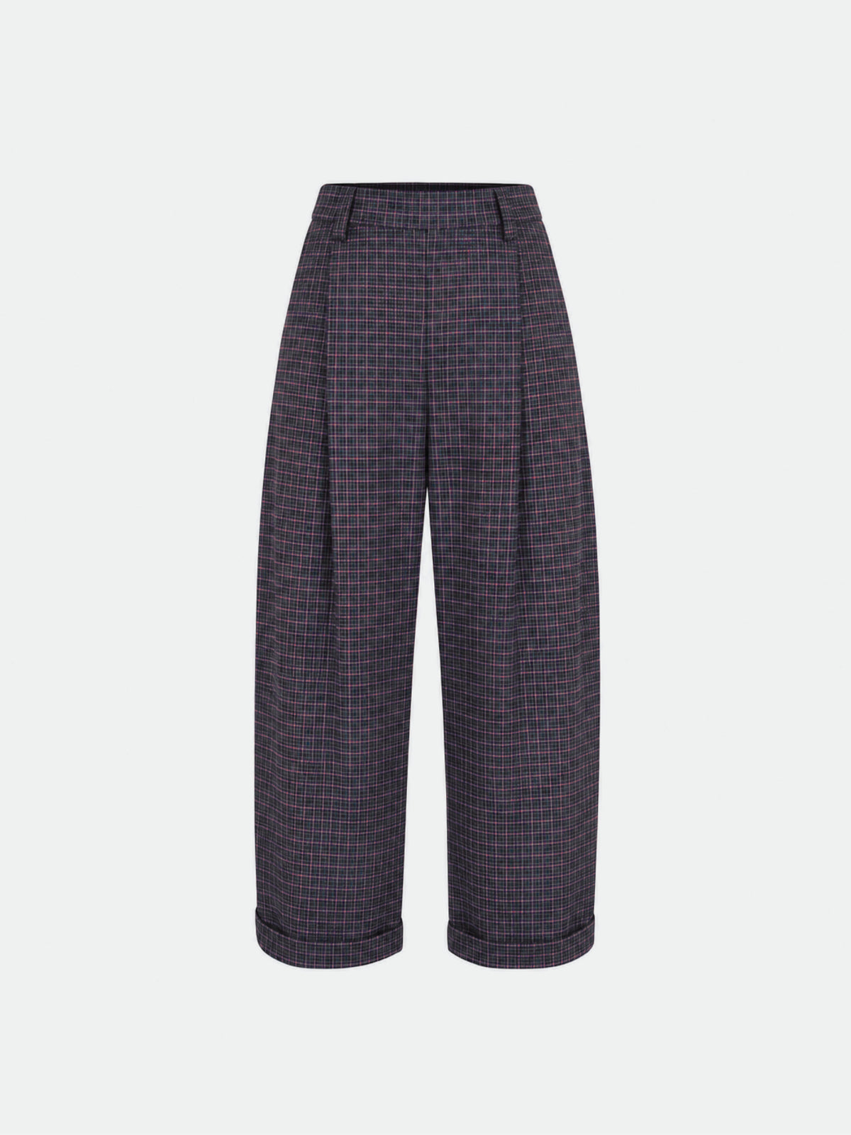 Checked Drawstring Chino