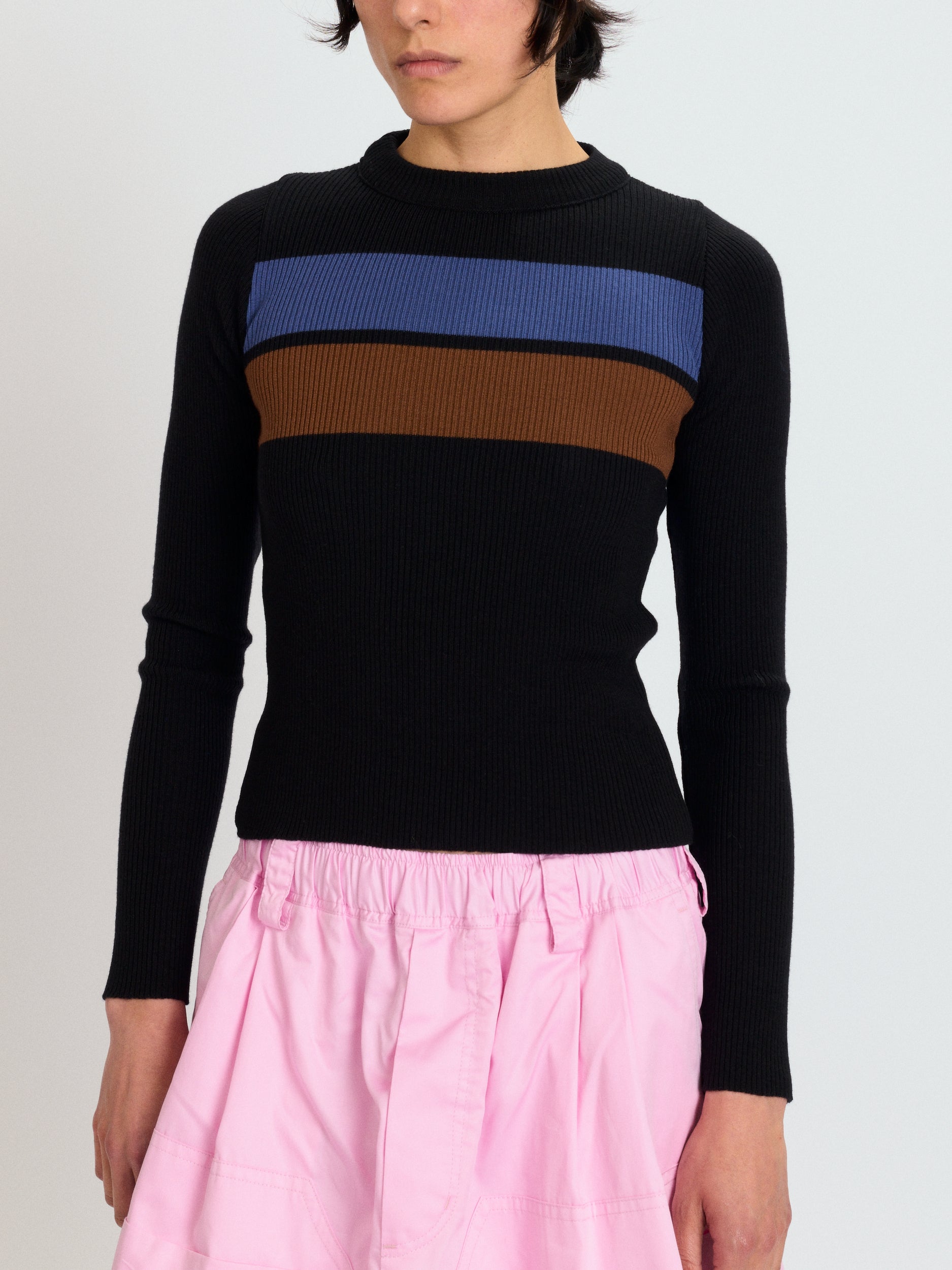 Striped Rib Knit Top