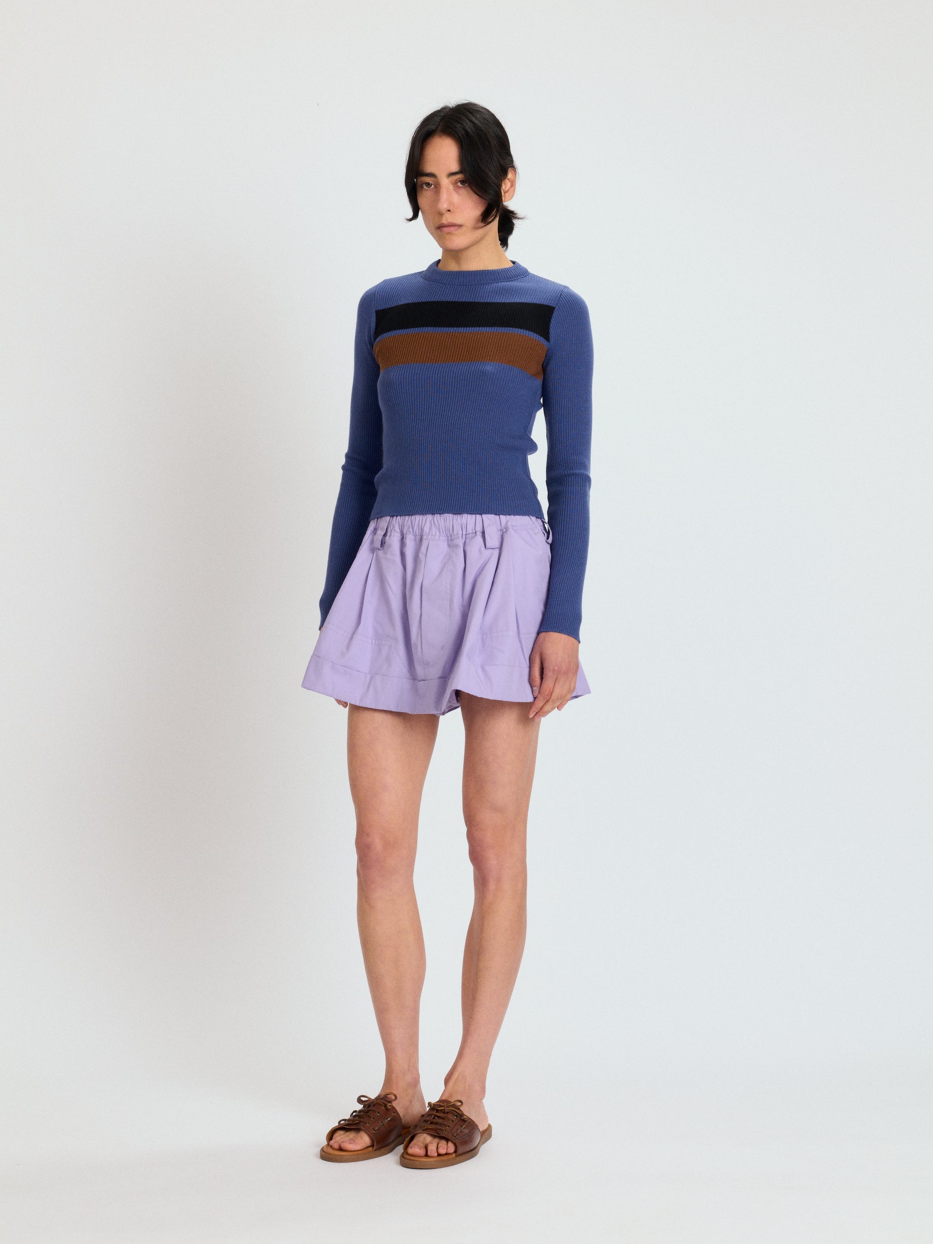 Striped Rib Knit Top