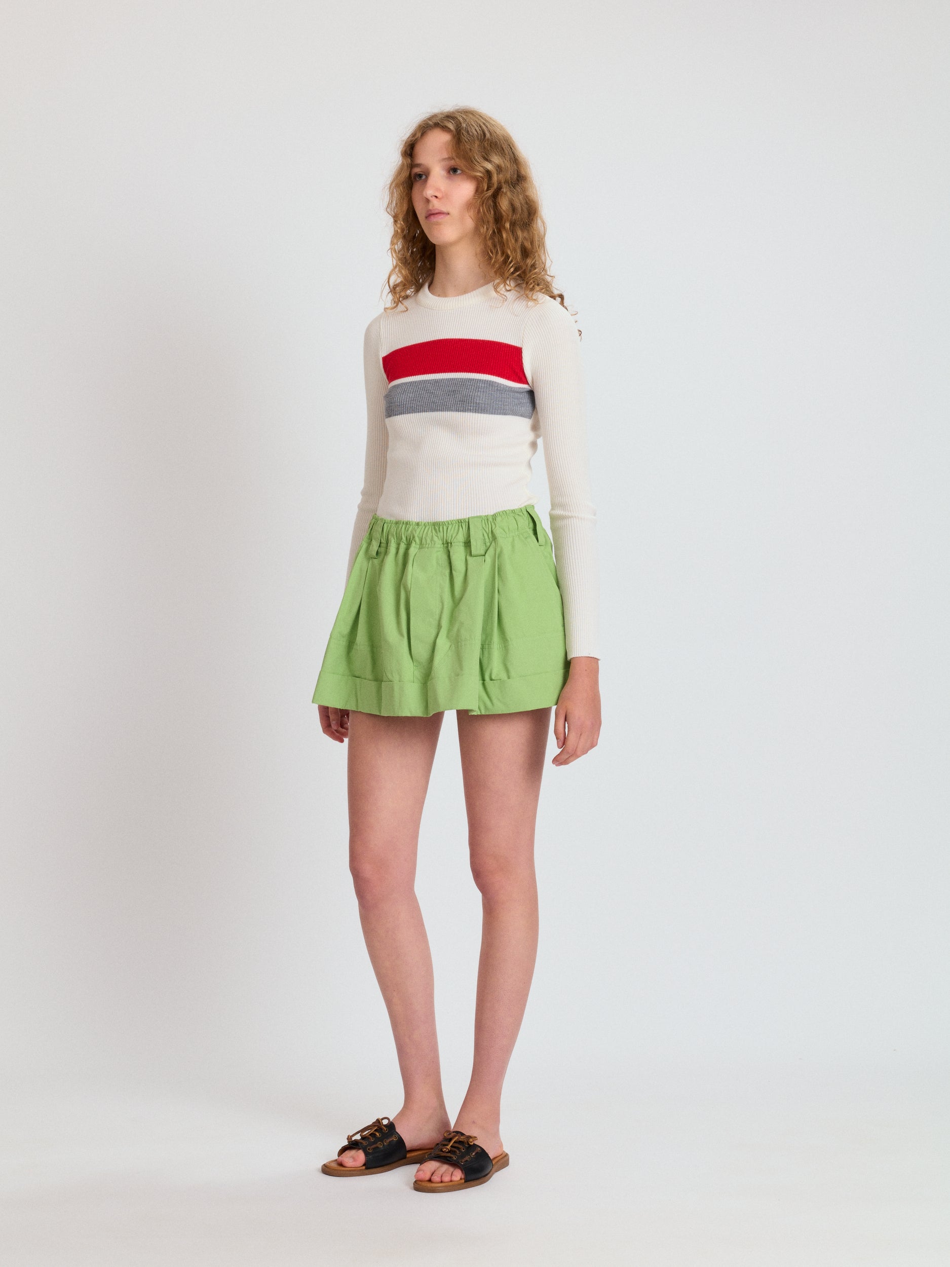 Striped Rib Knit Top