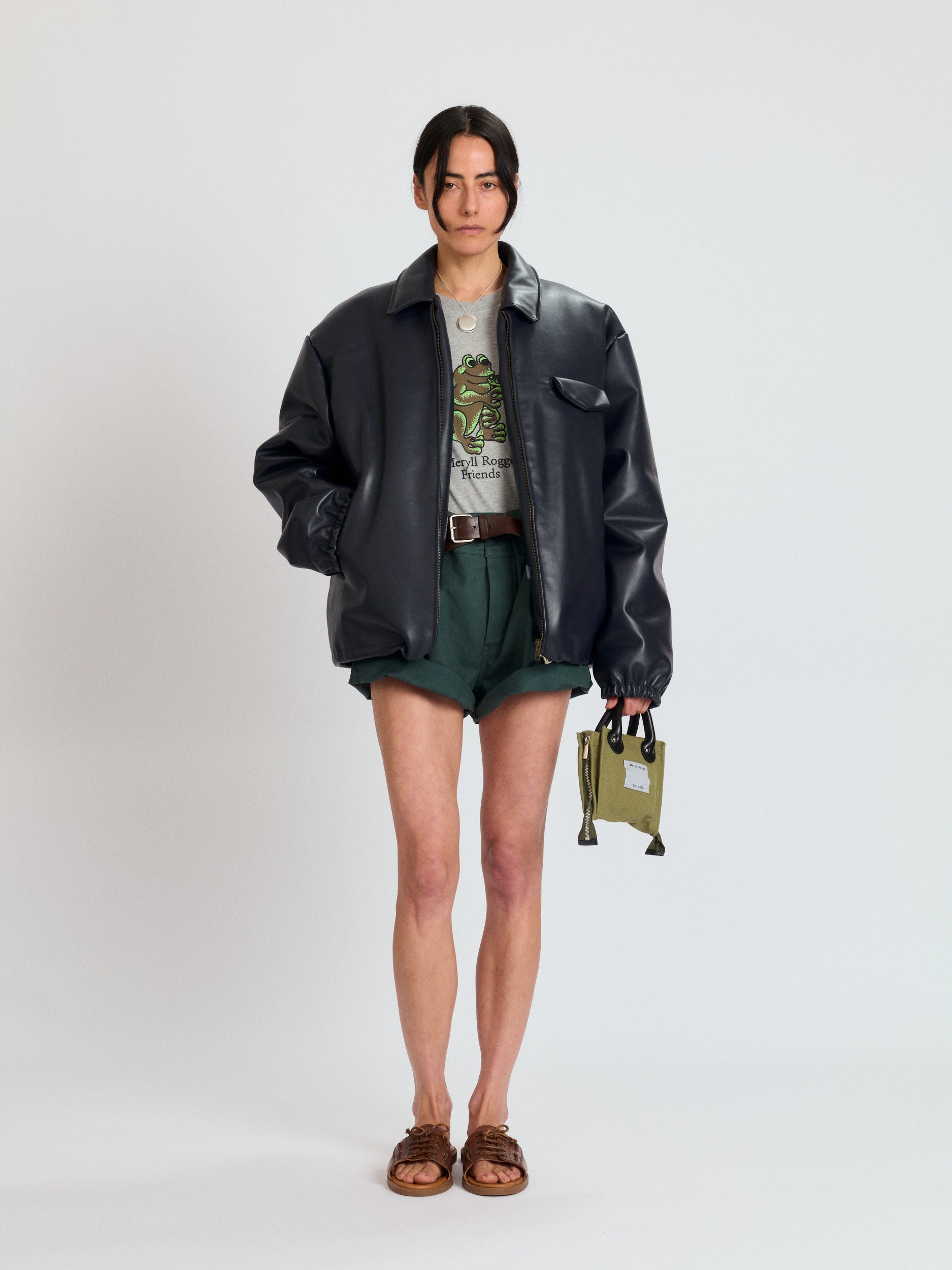 Leather Bomber Jacket