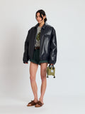 Leather Bomber Jacket
