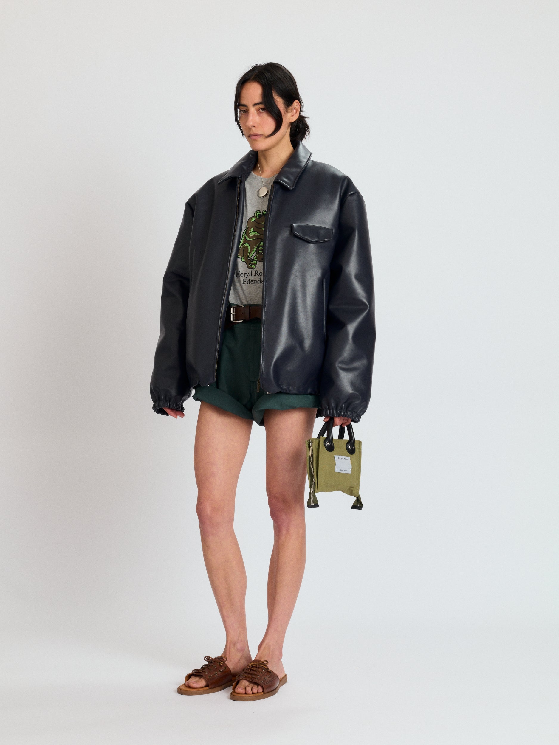 Leather Bomber Jacket