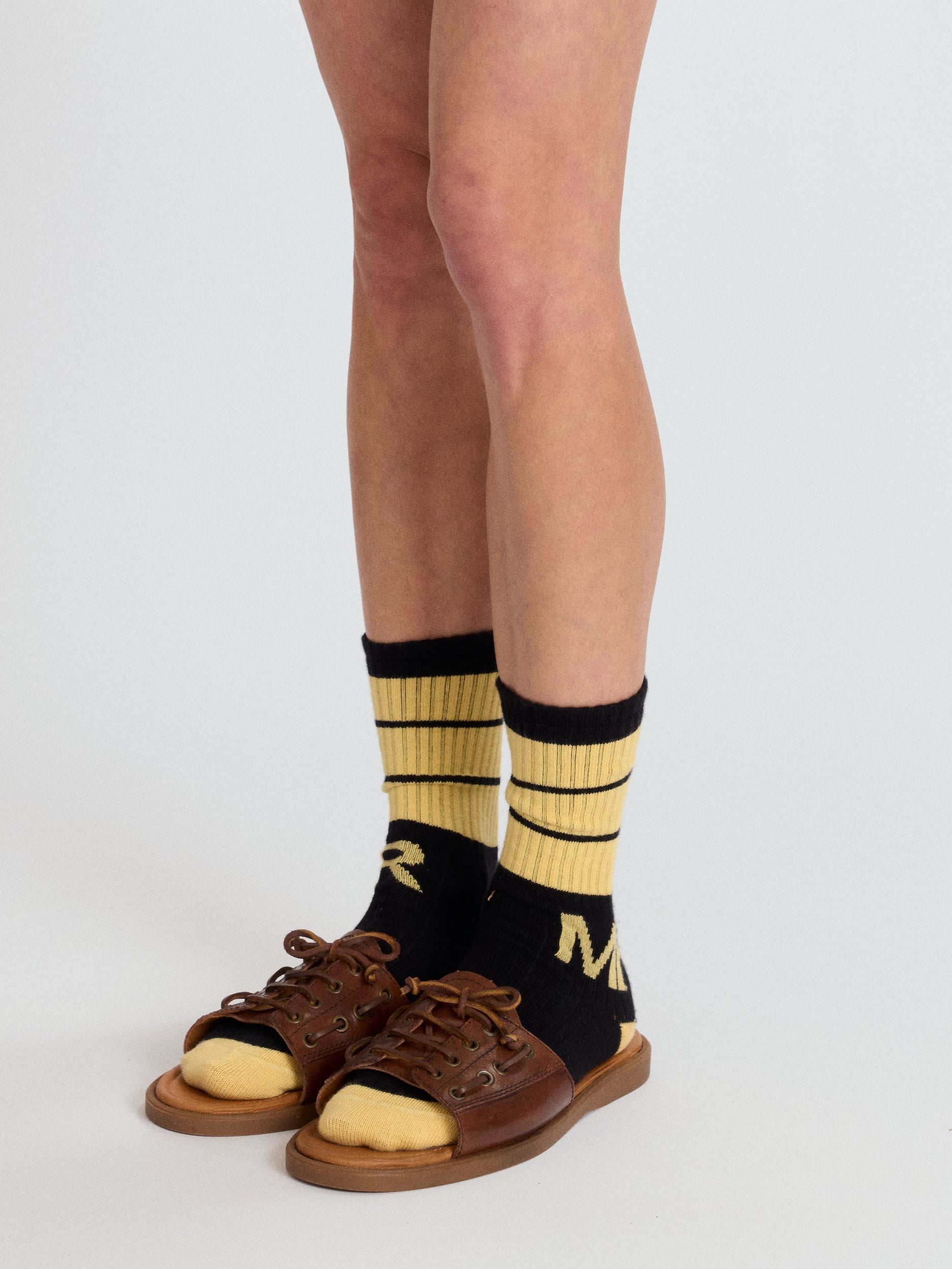 Pack of Three Striped Logo Socks