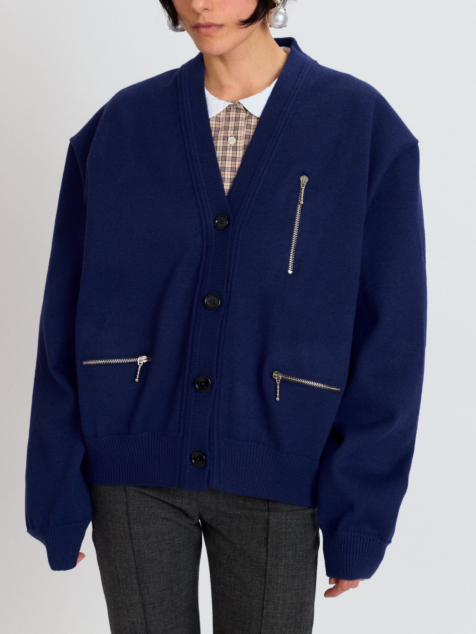 Cardigan with Zippers