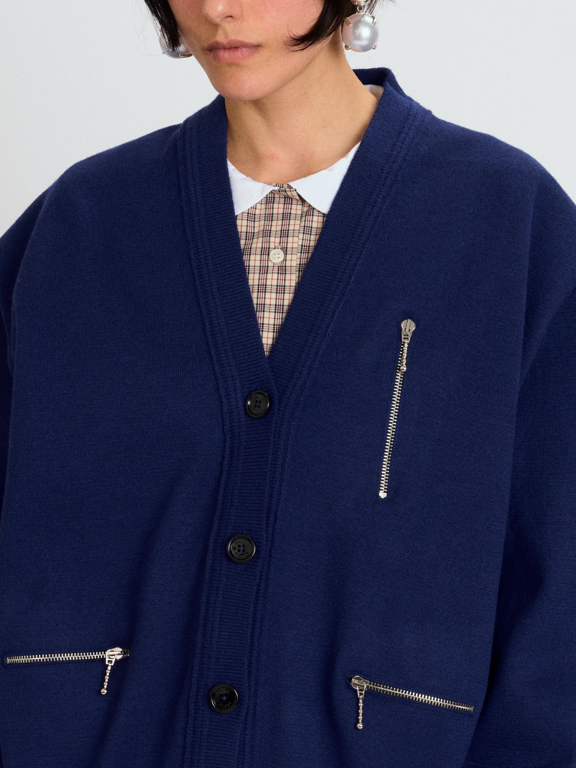 Cardigan with Zippers