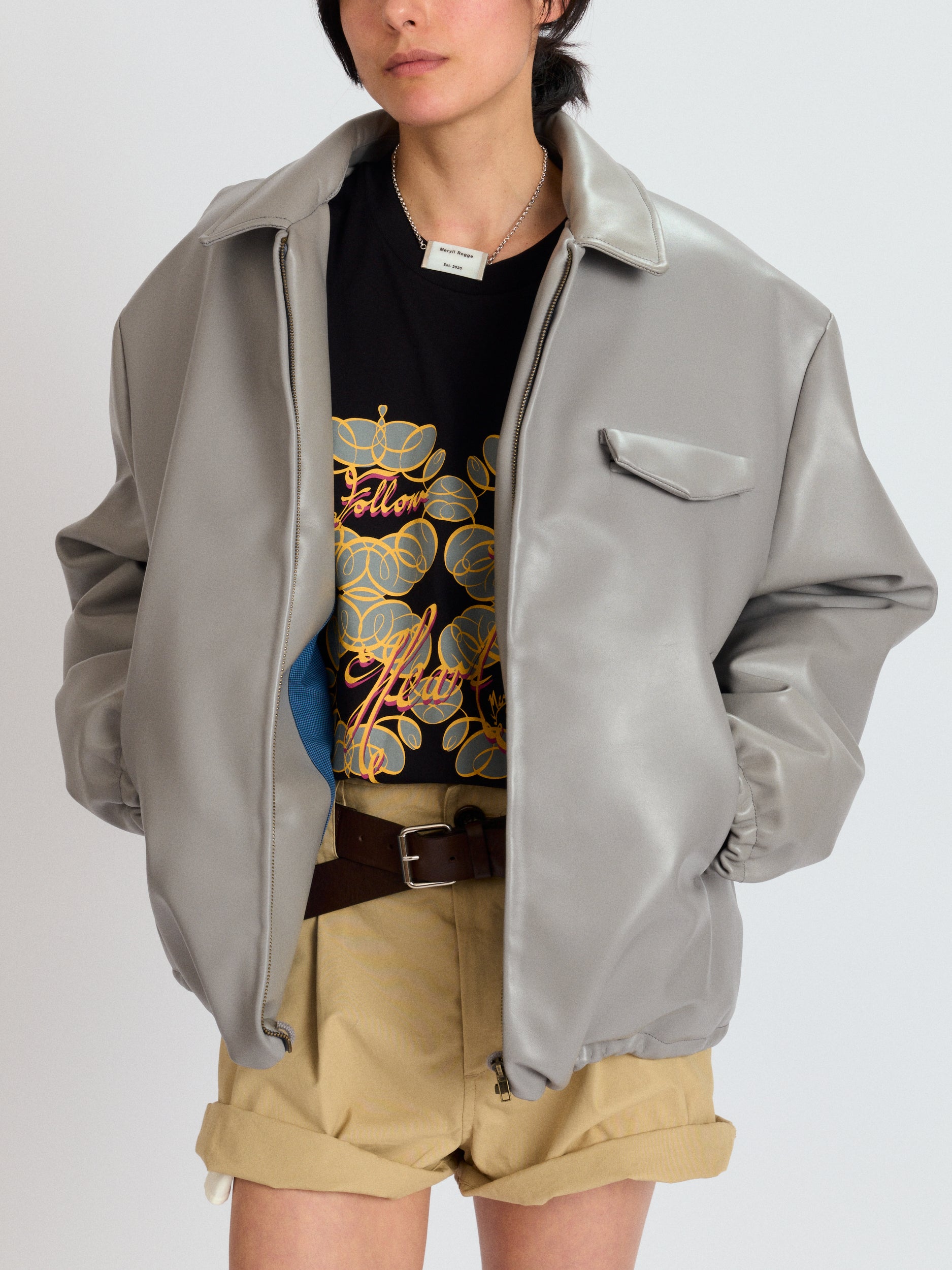Leather Bomber Jacket