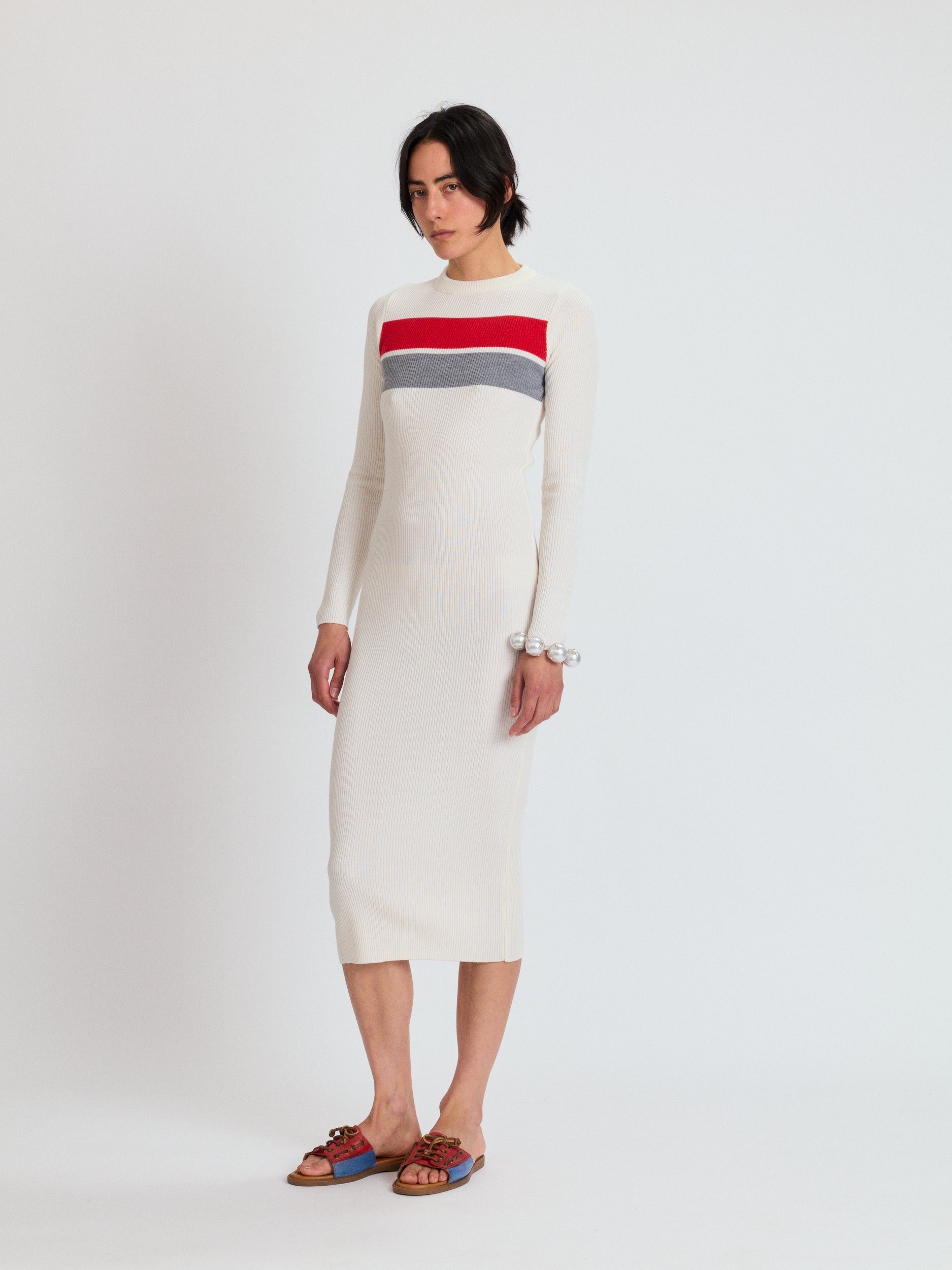 Striped Rib Knit Dress