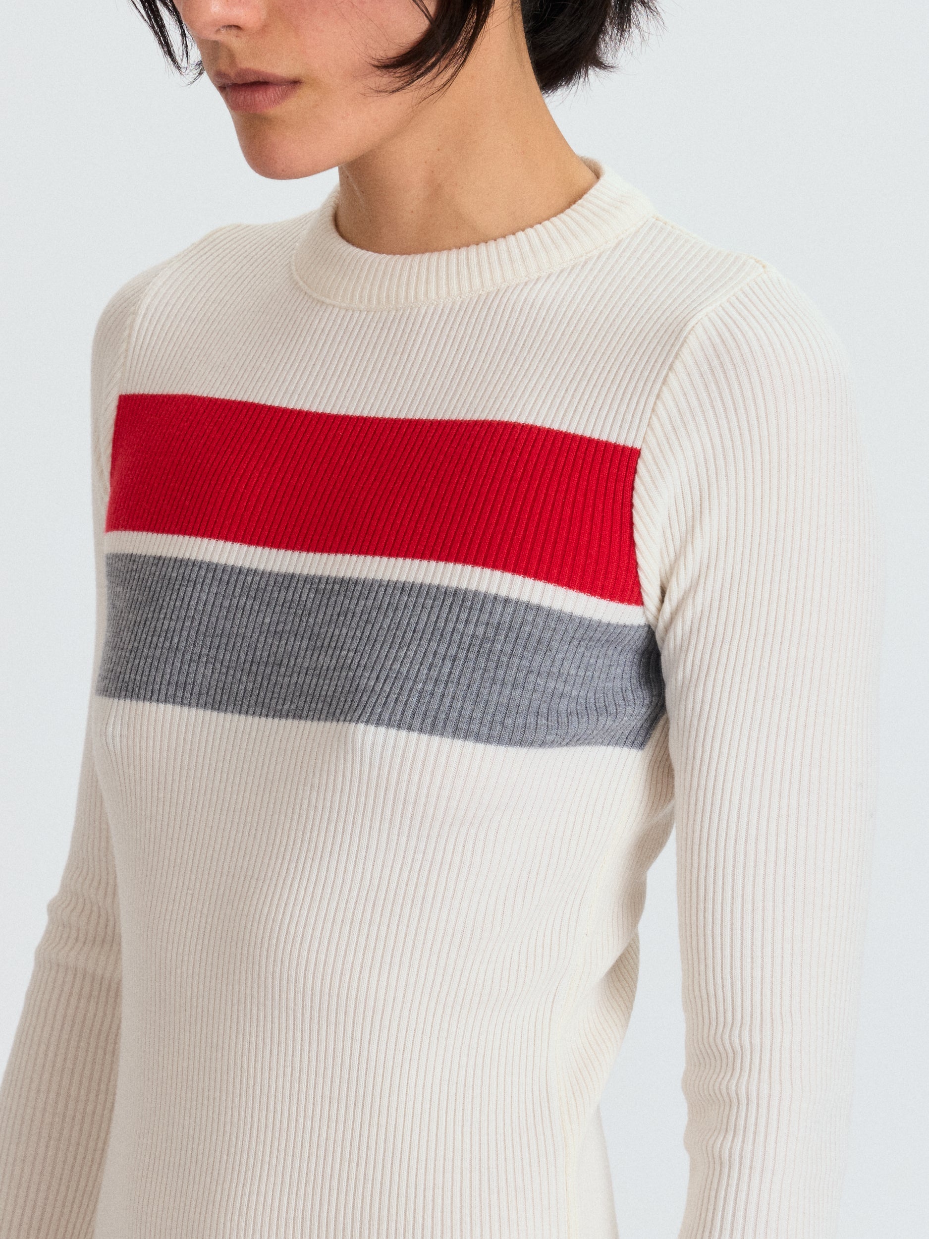 Striped Rib Knit Dress
