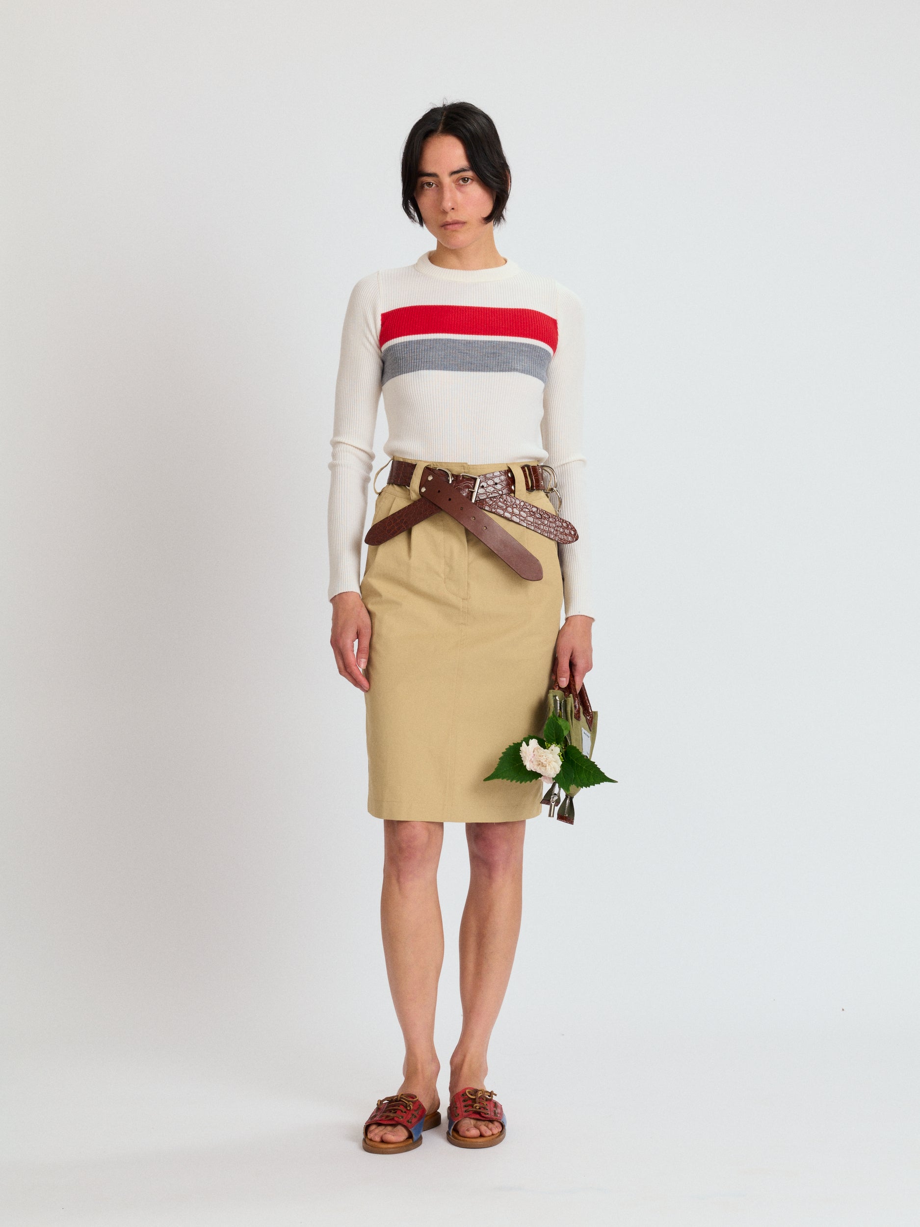 Chino Pencil Skirt