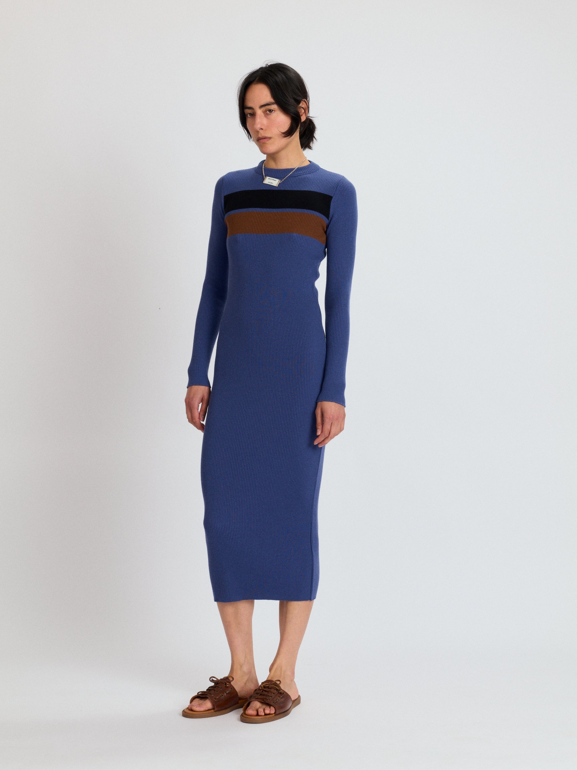 Striped Rib Knit Dress