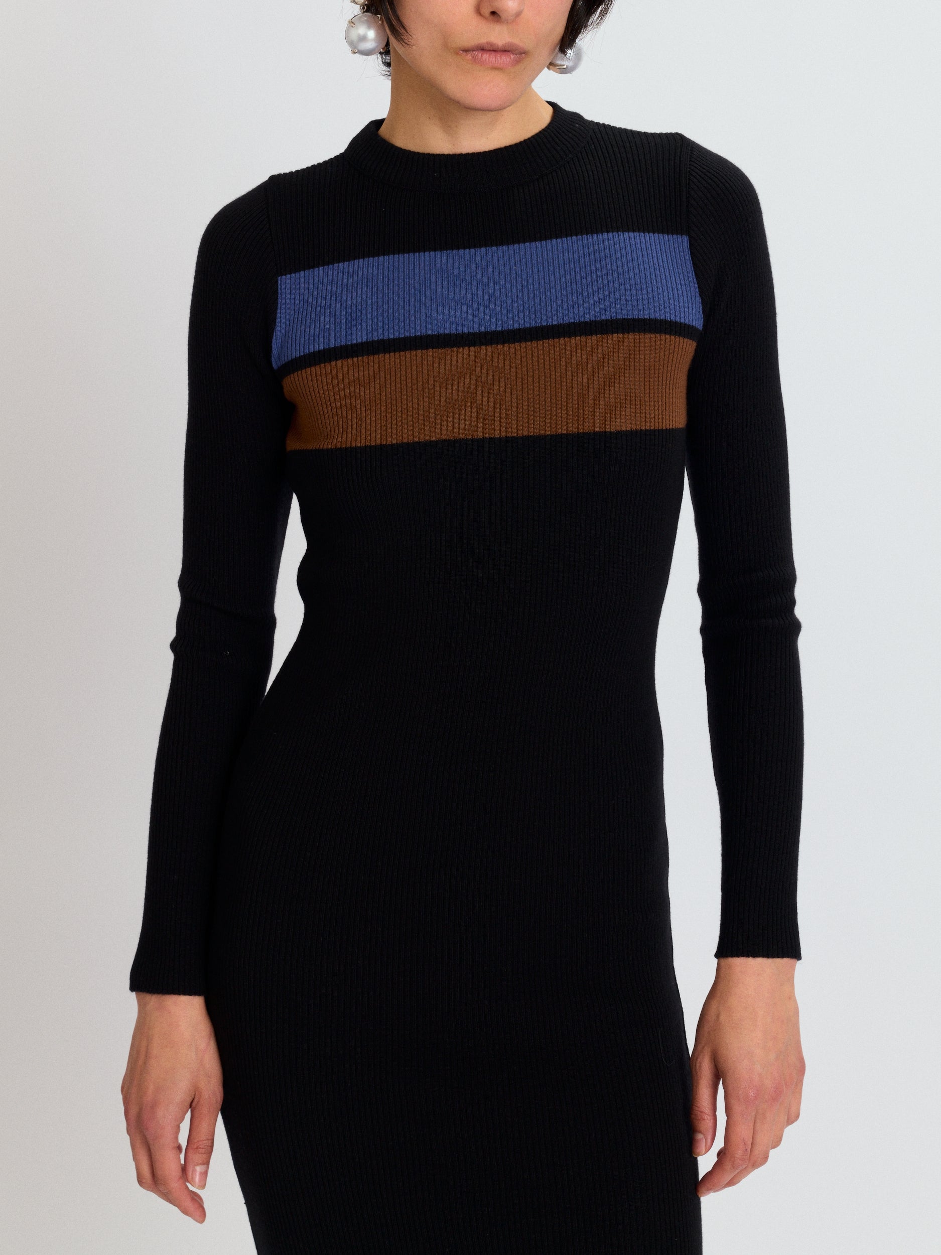 Striped Rib Knit Dress