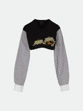 Cropped T-Shirt with Shirting Sleeves