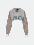 Cropped T-Shirt with Shirting Sleeves