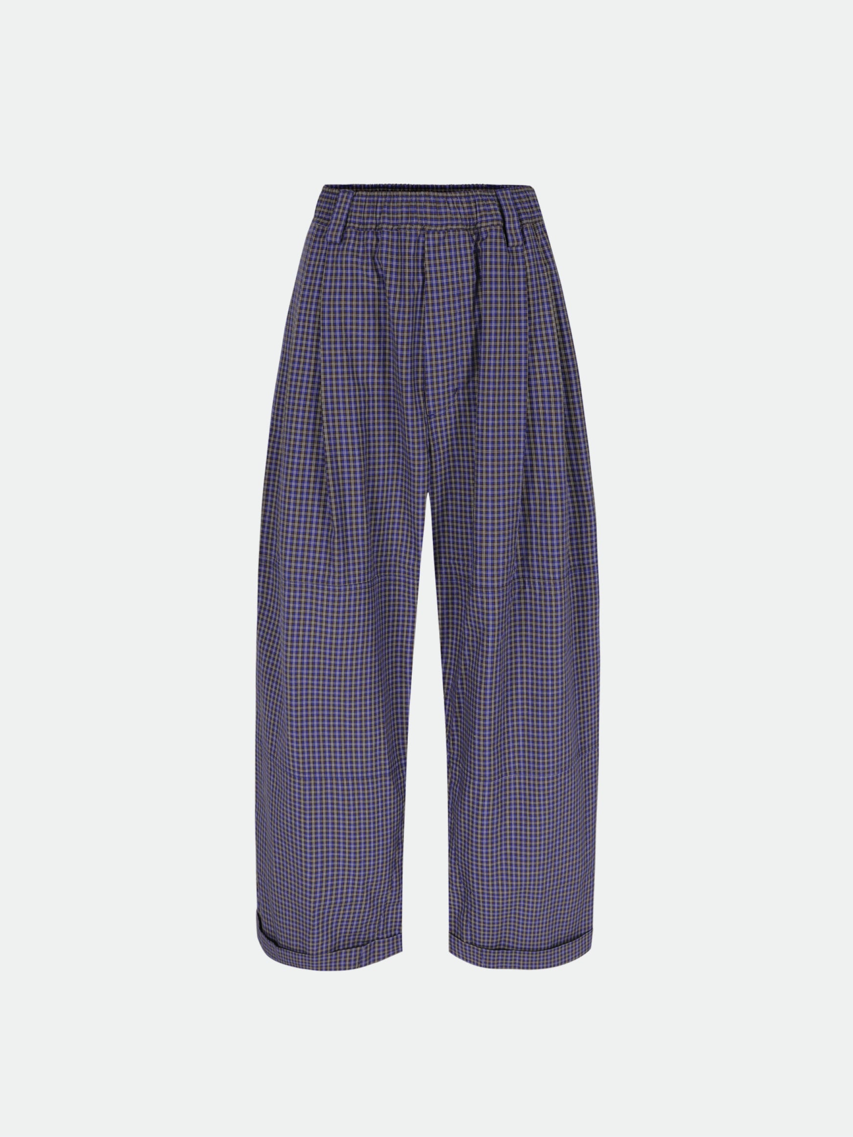 Checkered Drawstring Chino
