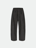Checkered Drawstring Chino