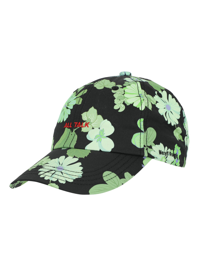 All Talk' Cap - Black / Green Floral – Meryll Rogge Shop